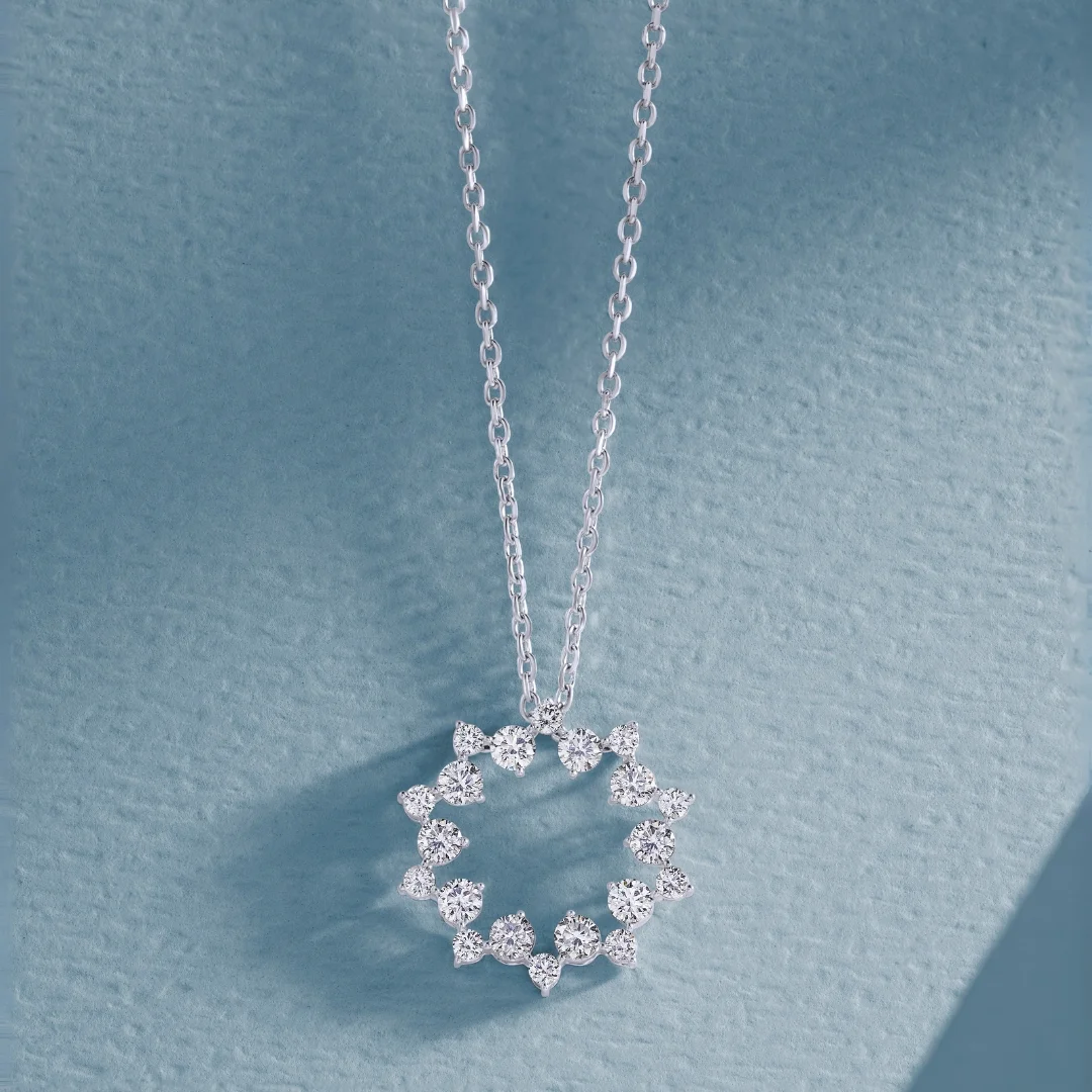Elegant White Sapphire Pendant